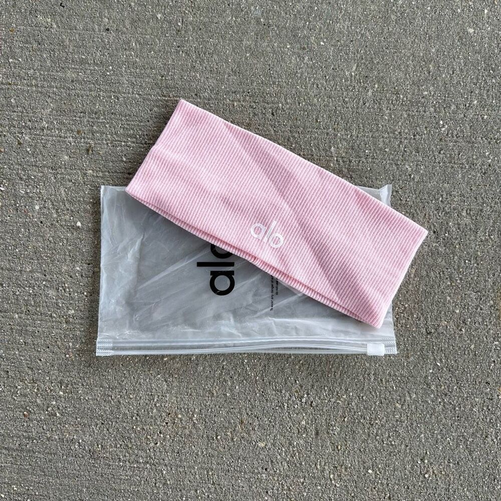 Alo Yoga Ribbed Headband – Pink – One Size – New with Bag